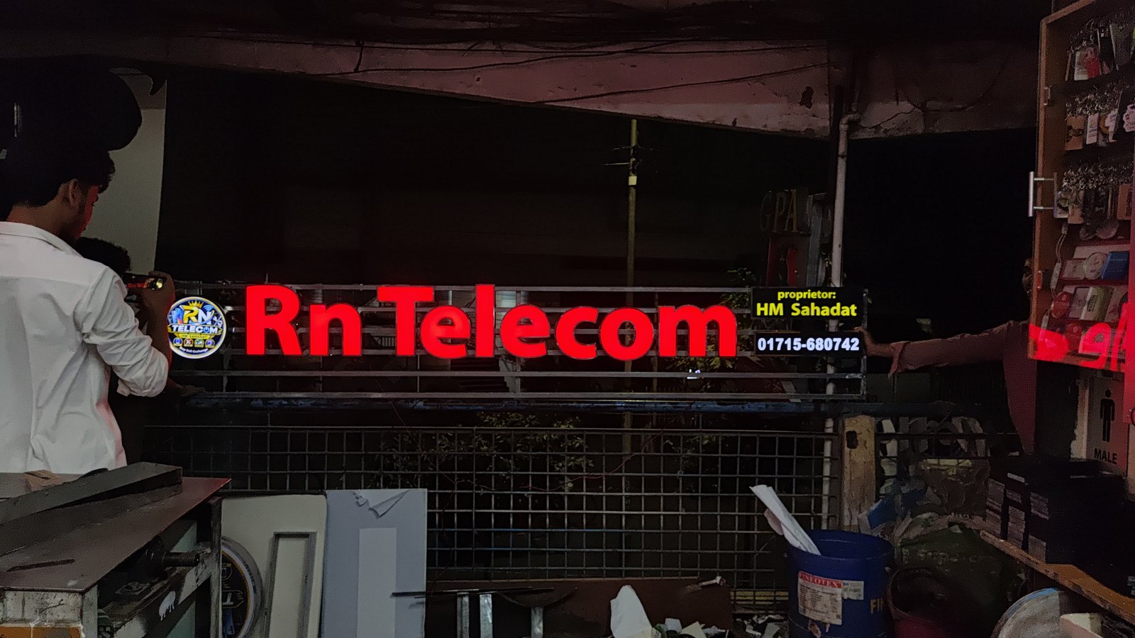 silver ss bata Model  led sign 