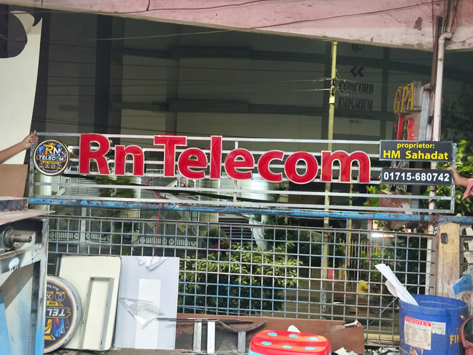 silver ss bata Model  led sign 